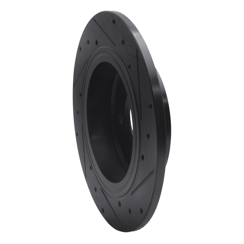 Buick Lucerne Brake Rotor (1) - Rear Left - R1 Concepts - Drilled & Slotted - Black - `06-`11